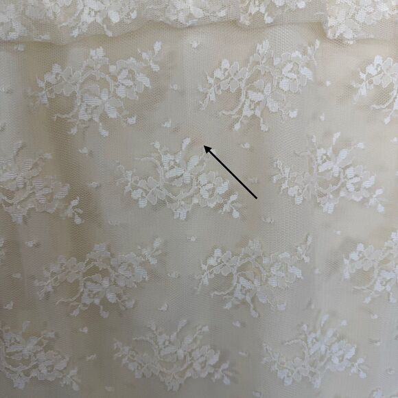 Ivory Lace Overlay Dress 2pc. Fairy Vintage Wedding By Rabbit Designs Misses 16 - Picture 7 of 16